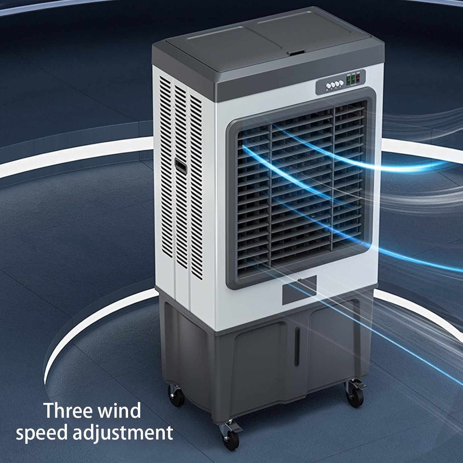 Personal Swamp Cooler, Quite Portable AC with 180L Tank and 3 Speeds, Evaporative Air Conditioner for Room Office Outdoor(75 * 47 * 160cm)