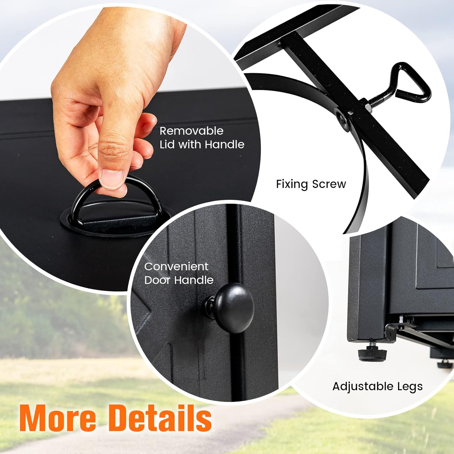 Tangkula 28 Inches Outdoor Propane Fire Pit Table, Patiojoy 50,000 BTU Patio Gas Fire Pit Table, 2-in-1 Square Auto-Ignition Fire Table with Lid and Lava Rocks for Backyard, Party