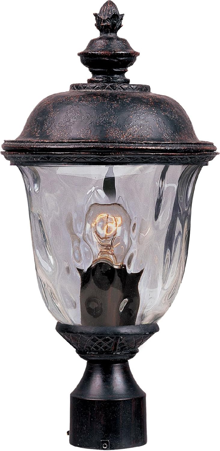 Maxim 3426WGOB Carriage House Traditional Early American DC Cast Aluminum Water Glass Outdoor Post/Pole Mount, 1-Light 60 Watt, 20