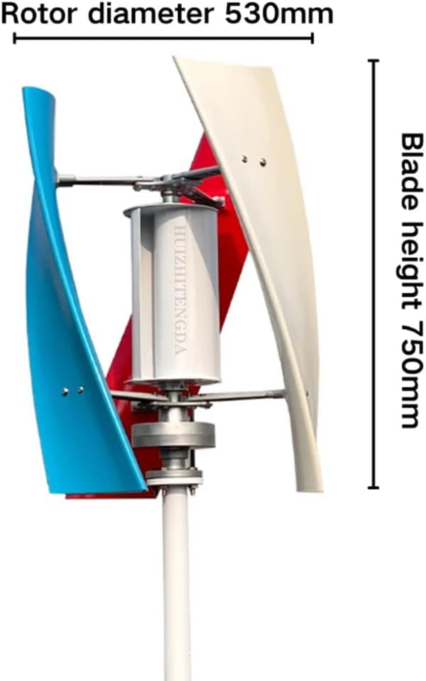 220V,12000W Low Noise Vertical Wind Turbine Generator, 12V-220V Permanent Magnet Generator W/Controller Low Wind Speed Start for Home, Boats, Street Lighting