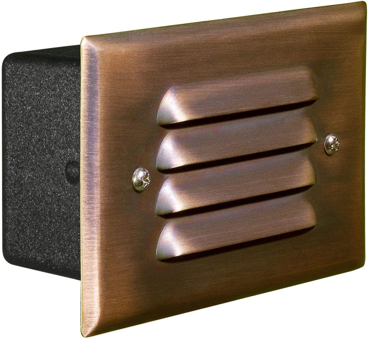 Dabmar Lighting LV617-CP Copper Recessed Louvered Brick/Step/Wall Light