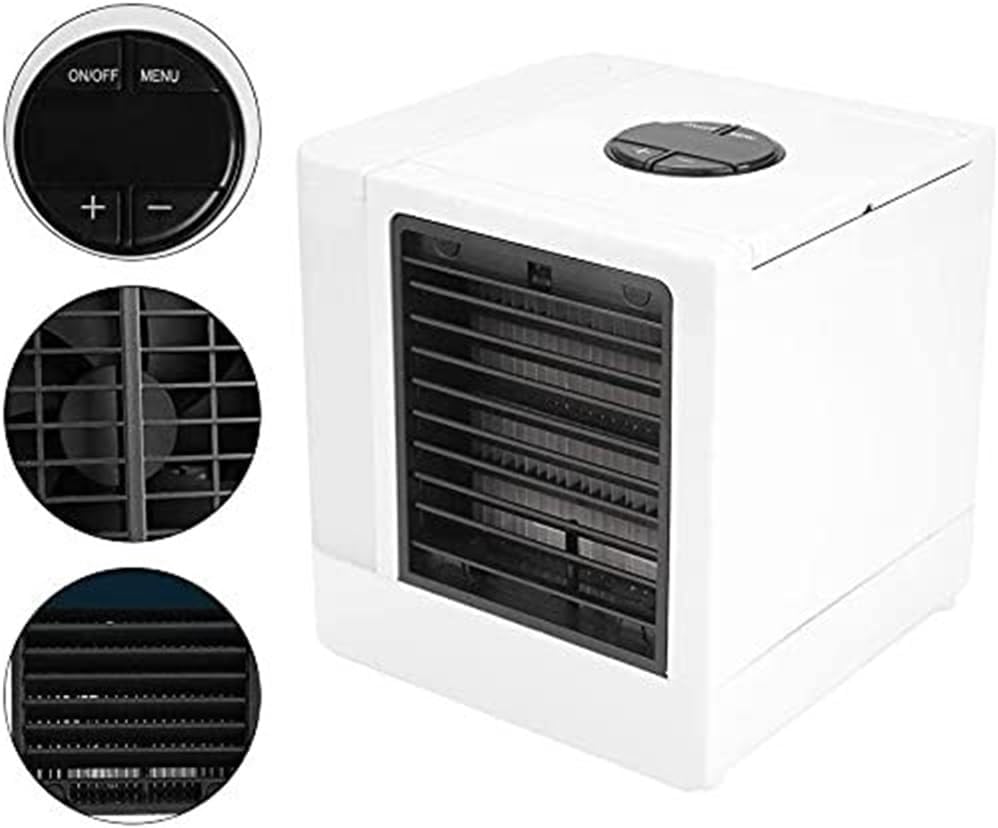 Cooler ice air,Conditioner Super air Cooler Portable air Conditioner with LED USB mini Desktop Fan 5 Positions Adjustable
