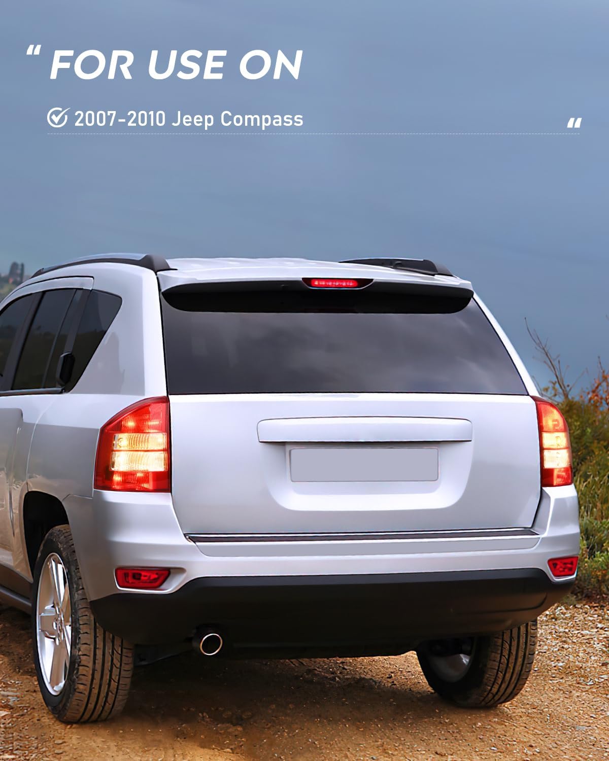 Nilight Taillight Assembly Compatible with 2007 2008 2009 2010 Jeep Compass Tail Light OE Style Rear Lamp Replacement Driver and Passenger Side