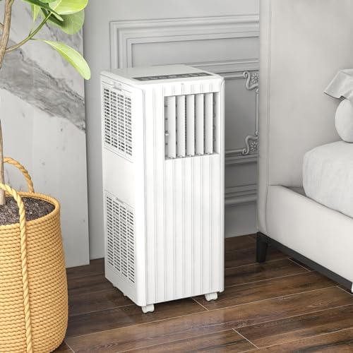 8000 BTU Portable Air Conditioner, 3-In-1 Air Conditioner, Fan/Cool/Dehumidify Modes, AC Unit Cools Up to 350 Sq.Ft, White