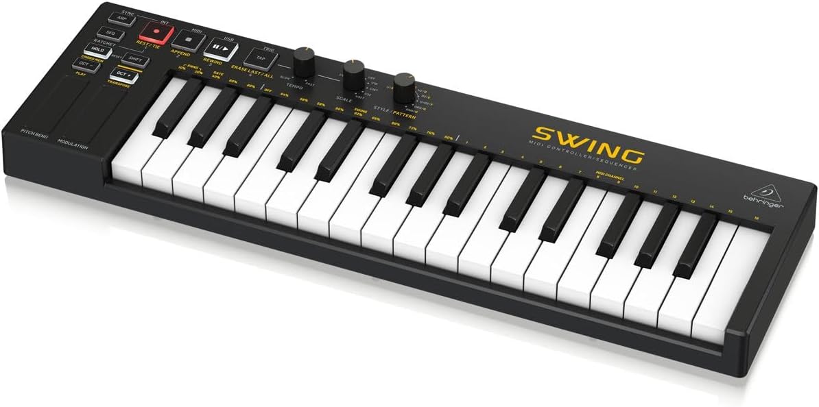 BEHRINGER SWING 32-Key USB MIDI Controller Keyboard with 64-Step Polyphonic Sequencing, Chord and Arpeggiator Modes