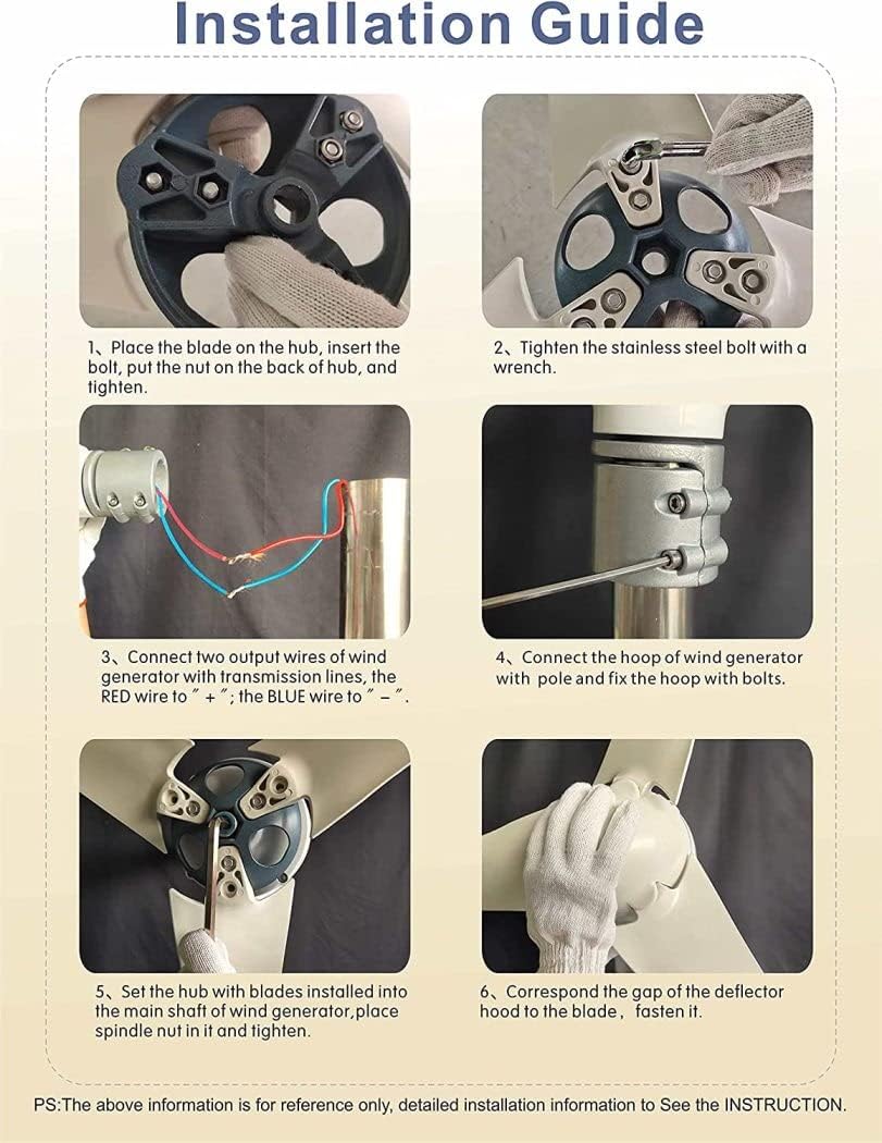 LiuSj JUnSt 9000W 6 Blade Hoop Type Power Wind Turbine Generator,with Controller Windmill Energy Turbines for Home Street Lamp Boat