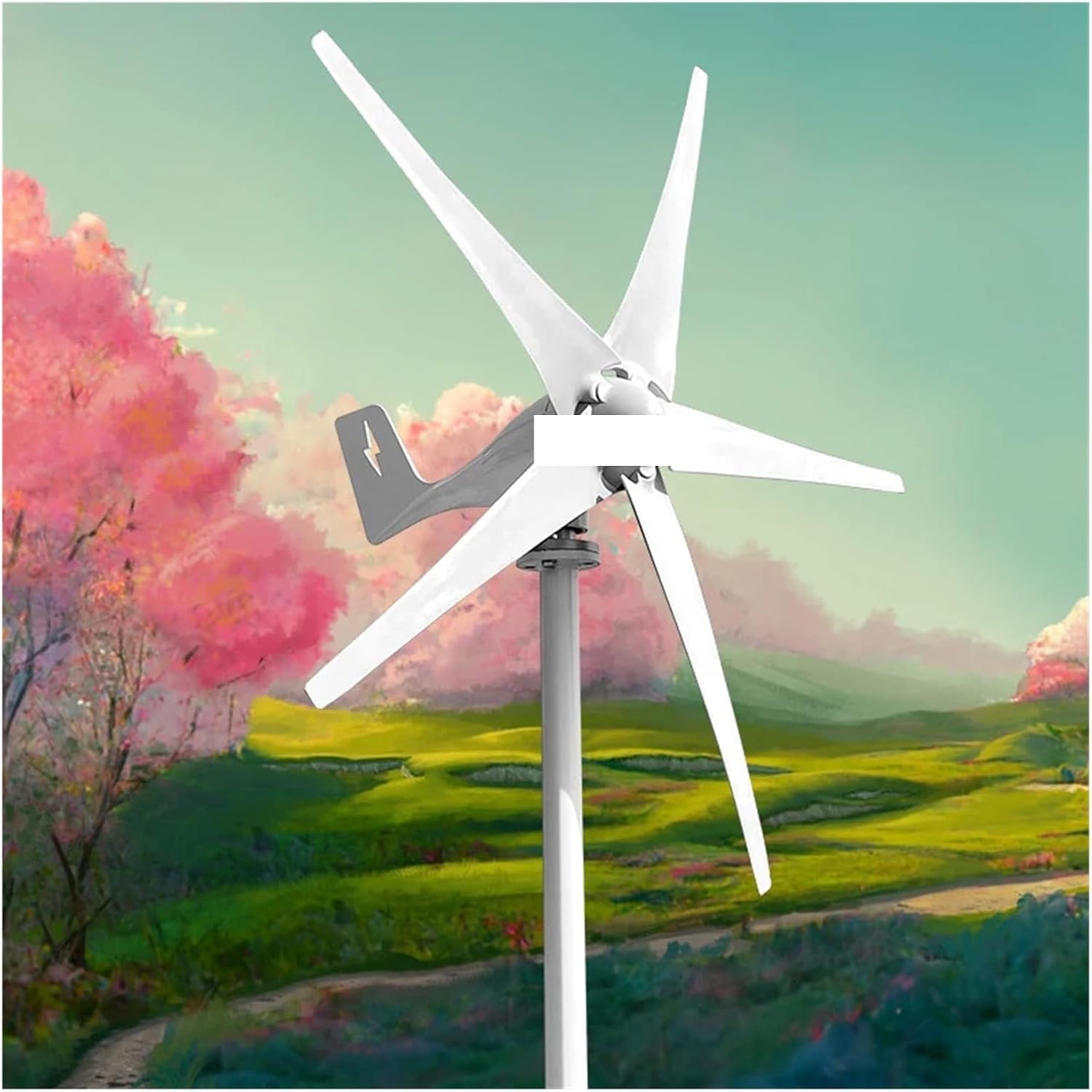 7000W 12V 24V 48V Windmills Generator Horizontal Wind Turbine System Power Plant Battery with Charge Hybrid Controller Inverter Low Starting Speed for Home(Wind Turbine only,48V_3000W)