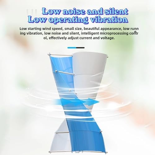 3KW Vertical Axis Wind Turbine Generator, Efficient Low Start Wind Speed, 12V/24V/48V/96V/120V, Ideal for Residential, Marine, RV & Off-Grid Power Solutions