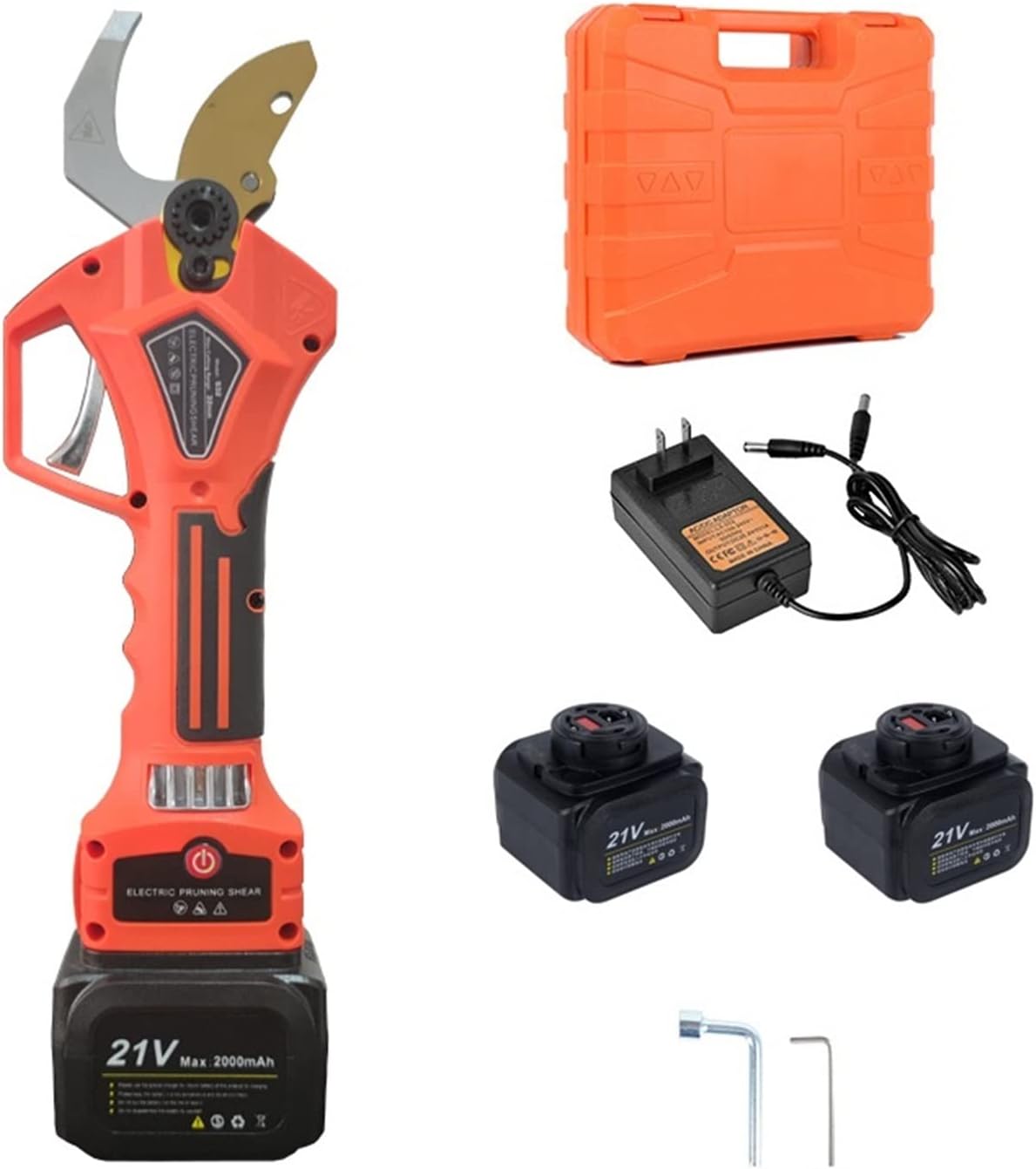 Electric Pruning Shears, 21V Cordless Pruner Lithium-ion Pruning Shear Efficient Scissors Bonsai Electric Tree Branches Garden Tools Electric S32 32mm)))