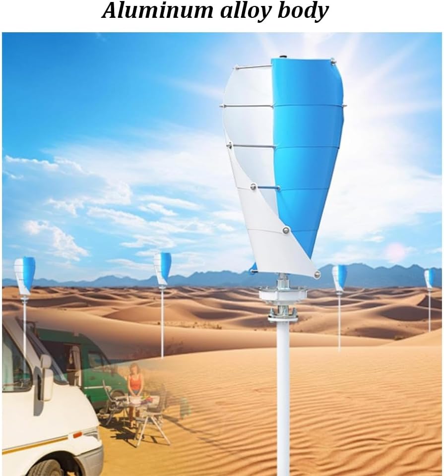 10 Blades Wind Turbine Generator, 600W Vertical Axis Wind Turbines Kit, Low Wind Speed Starting Wind Power Generator, Low Noise, for RV, Home(24v)