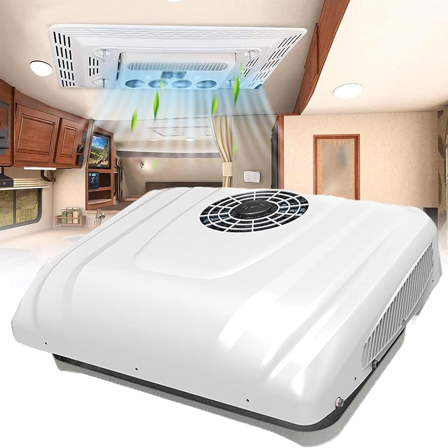 RV Air Conditioner Rv Air Conditioner, Dc 12V, 24V All in One Unit Monoblock Type Battery Powered Rooftop Electric Car Air Conditioner System,for Car, Rv