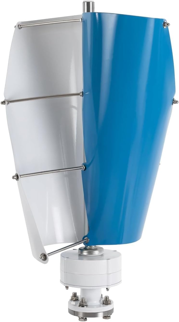 8000W Spiral Wind Turbine Kit, No Noise Spiral Wind Power Generator W/Controller 2 Blade for Wind and Solar Power Generation