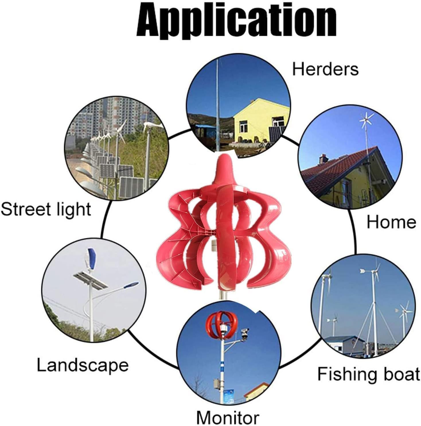 6000W Wind Generator Kit Horizontal,Home Wind for Turbines Generator Power Windmill Energy for Turbines Charge