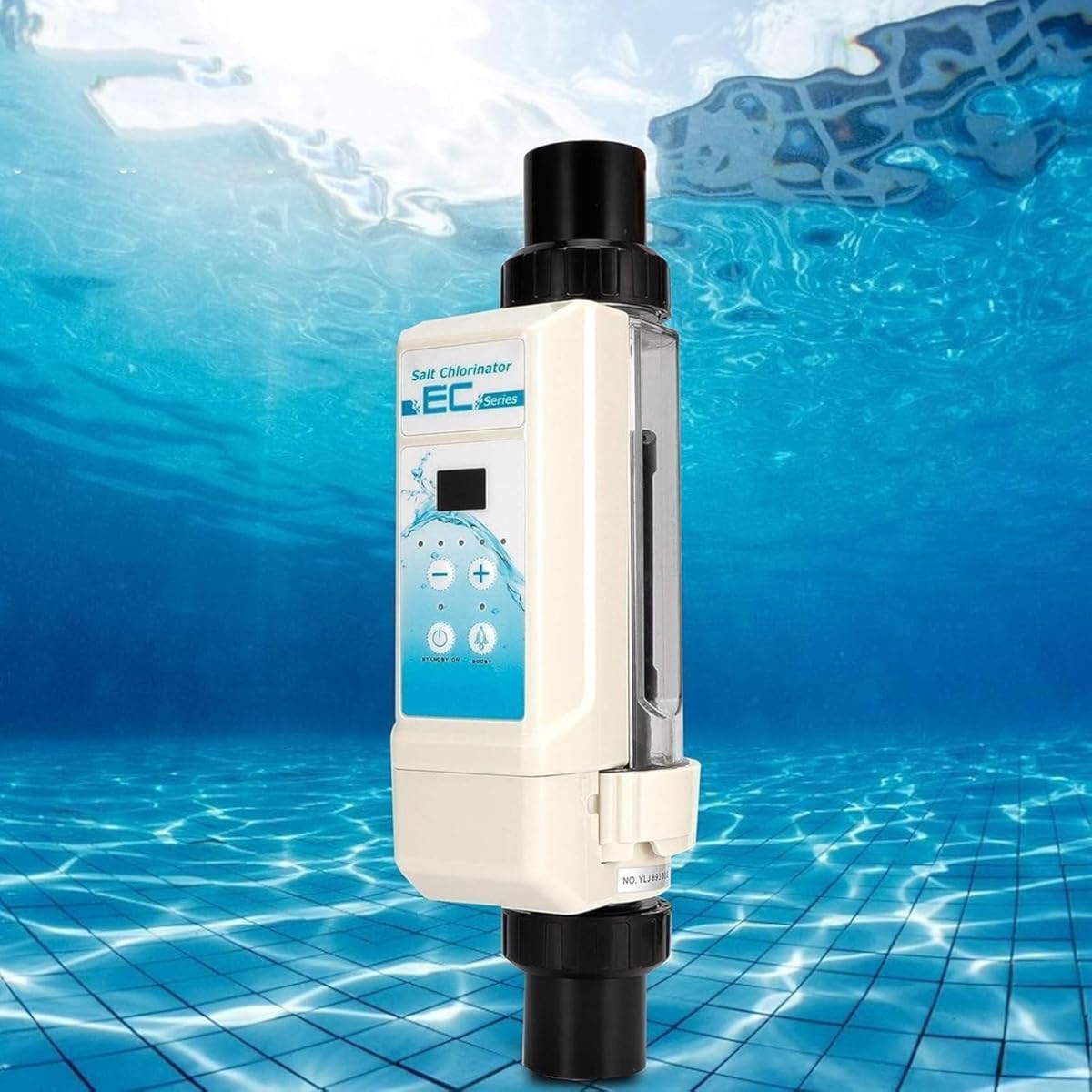 Pool Saltwater Salt Chlorine Generators Electrolysis Salt Chlorinator Device, 8/16/12/20g/h Water Temperature Protection Multipurpose Saltwater Chlorine Generator(16g/h)