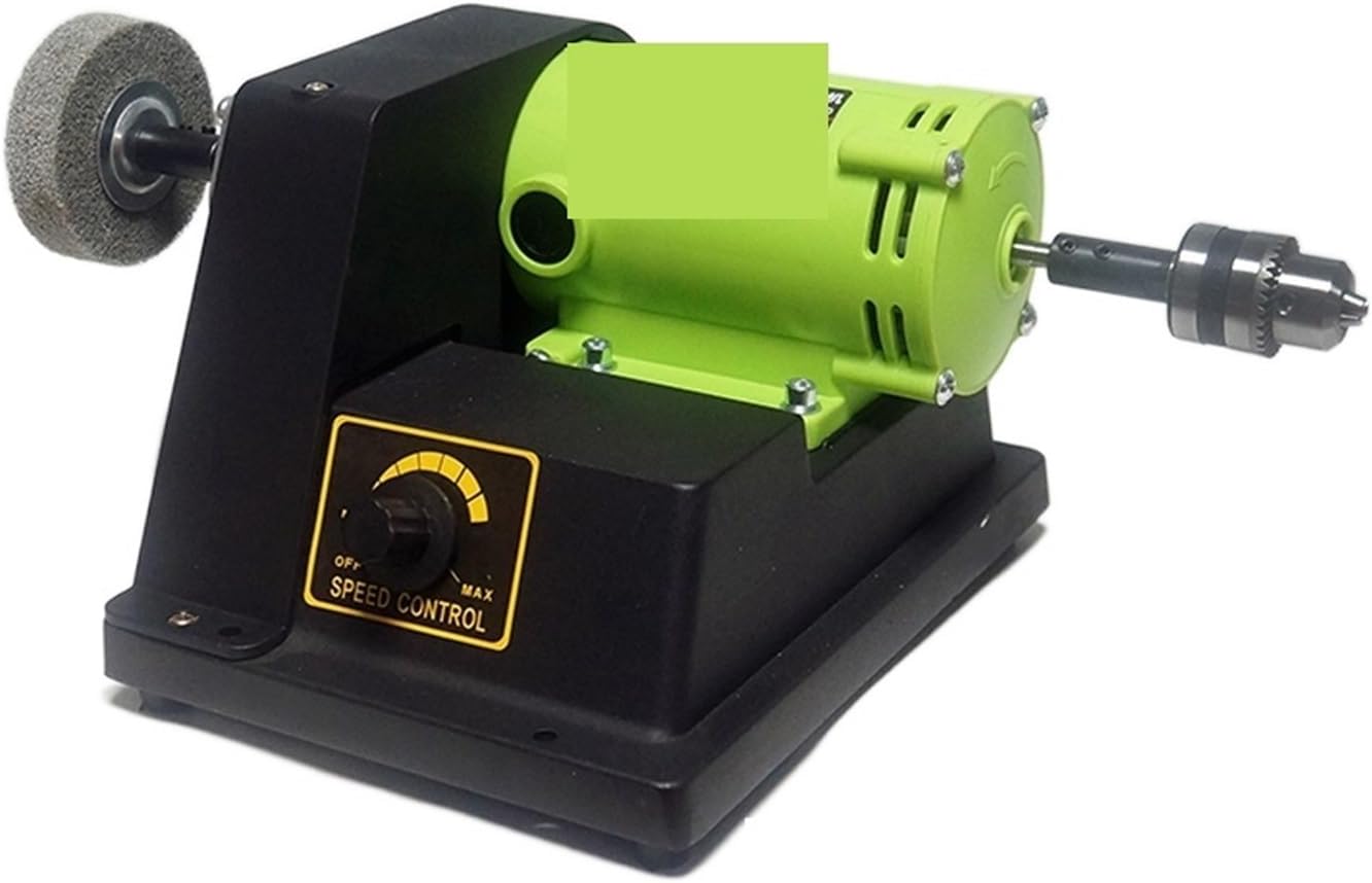 Polishing Machine for Jewelry Woodworking Mini High Power Cloth Wheel Turbine Polisher 900W Jade Lathe Grinder Adjustable Speed for Woodworking(SET F)