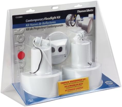 Thomas & Betts CS228WH Red Dot Contemporary Floodlight Kit, White