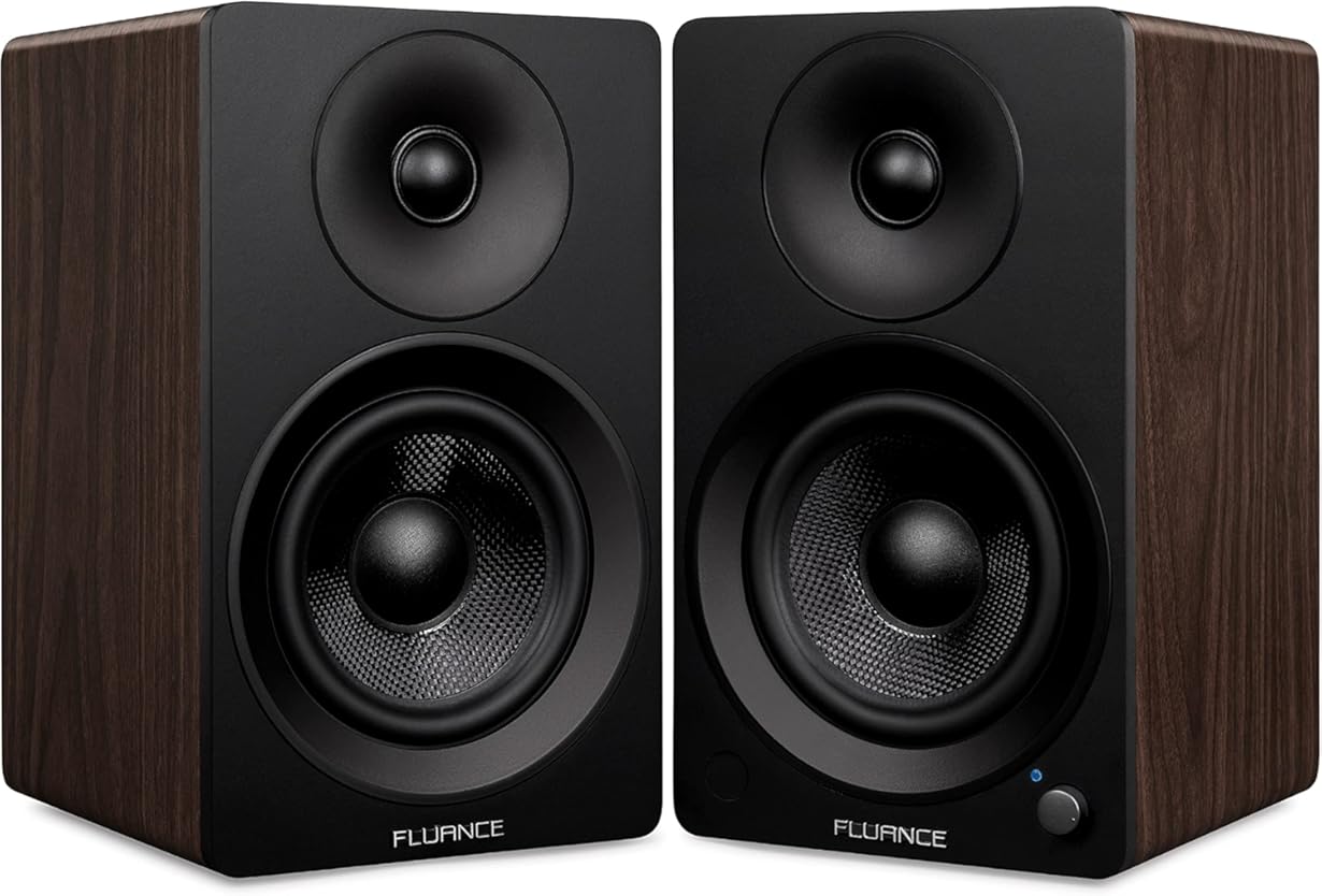Fluance Ai41 Powered 2-Way 2.0 Stereo Bookshelf Speakers with 5