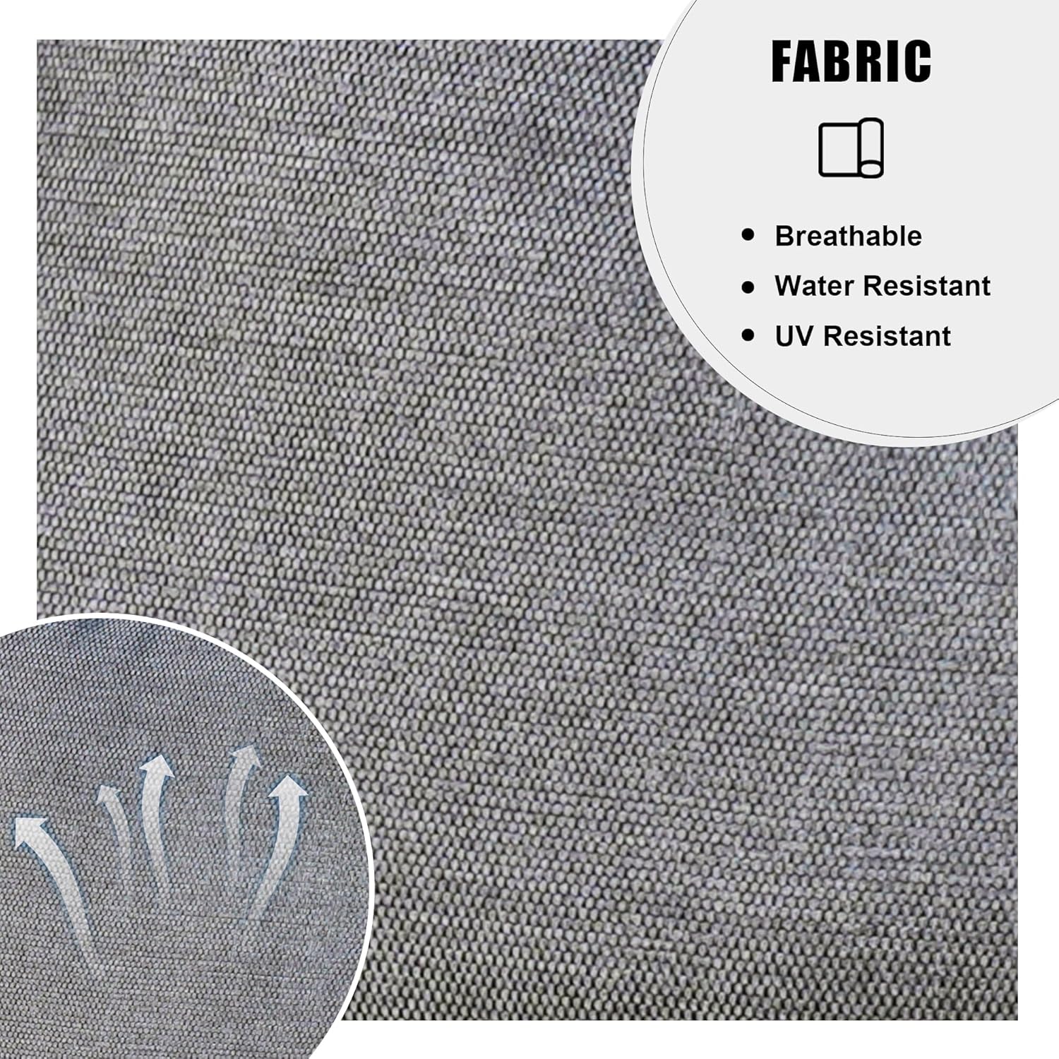 HOOOWOOO Outdoor Patio Furniture Set with Large Fire Pit Table,8 Piece Modern Wicker Couch Sofa Set with Ottoman, Outside All Weather Rattan Conversation Seating Set with Tilt Back(Dark Gray)