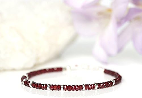 JEWELZ stacking bracelet set, set of 3 bracelets, save 20%, stacking bangles, shaded ruby, red garnet&white rainbow moonstone bracelet, jewelry set 3.5 mm