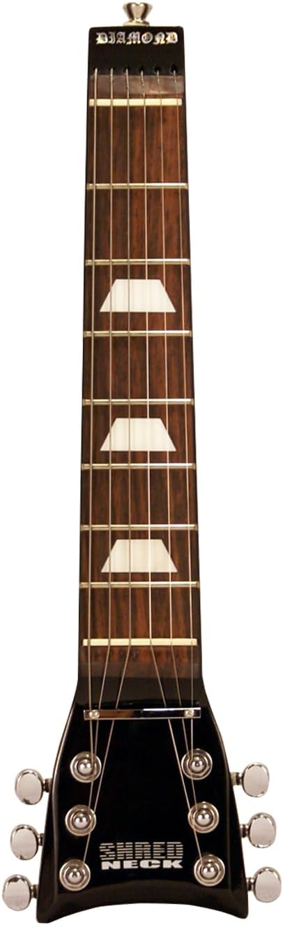 Practice Guitar Neck – Portable Silent Guitar Trainer for Fingering, Warm-Ups & Muscle Memory | Real Frets, Compact Design – Ideal for Travel, Touring & Students Model SN7-BK-CH - BLACK