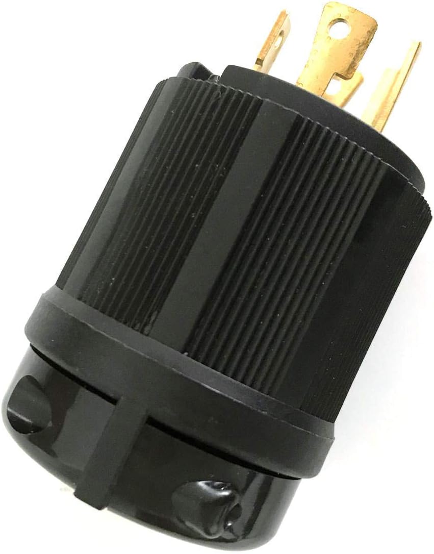 NEMA L14-30P Generator Plug, 30 Amp 4-Prong Industrial Grade Locking Male Plug Up to 7,500W, Grounding Type (100)