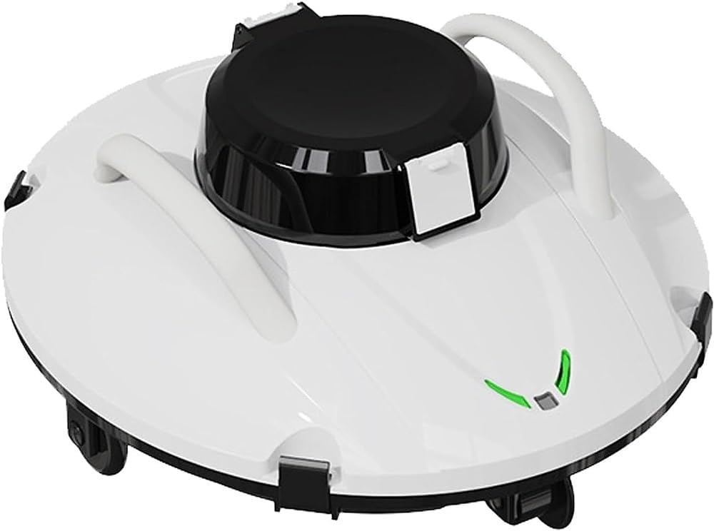 Wireless Pool Robot,Automatic Pool Cleaner Lasts Over,for Above and In-Ground Flat Pools