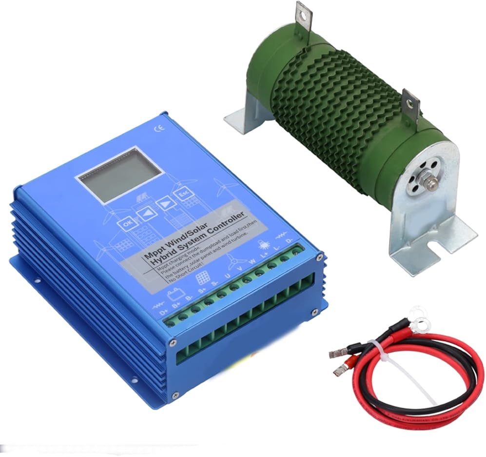 Solar Wind MPPT Charge Controller,4000W 12V 24V 48V 220V Wind Solar Hybrid Charge Controller Withauto Regulator for Home Use Windmill Turbine