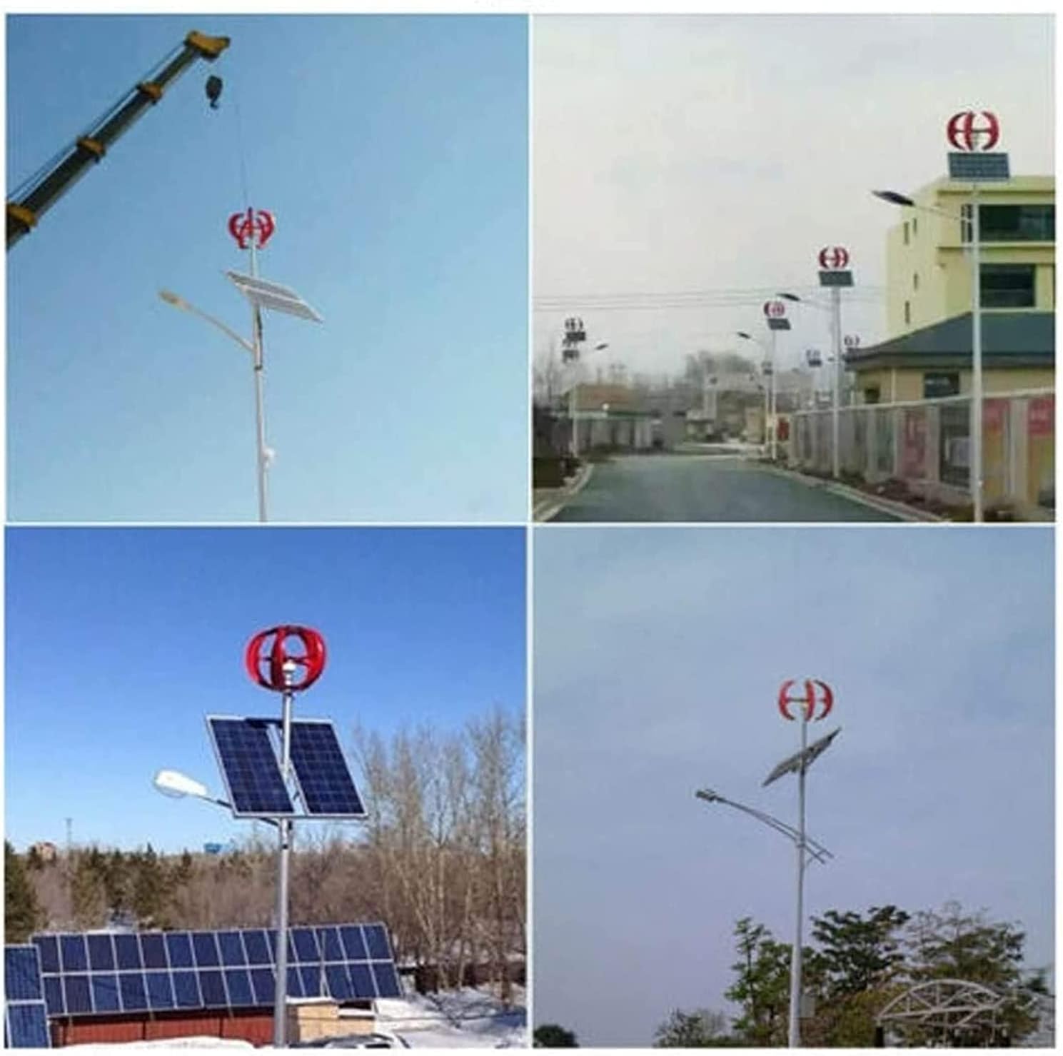 Wind Turbine Generator 5000W Vertical Axis Wind Generator AC 12V 24V Wind Turbine Kit Suitable for Family Camping Boat RV