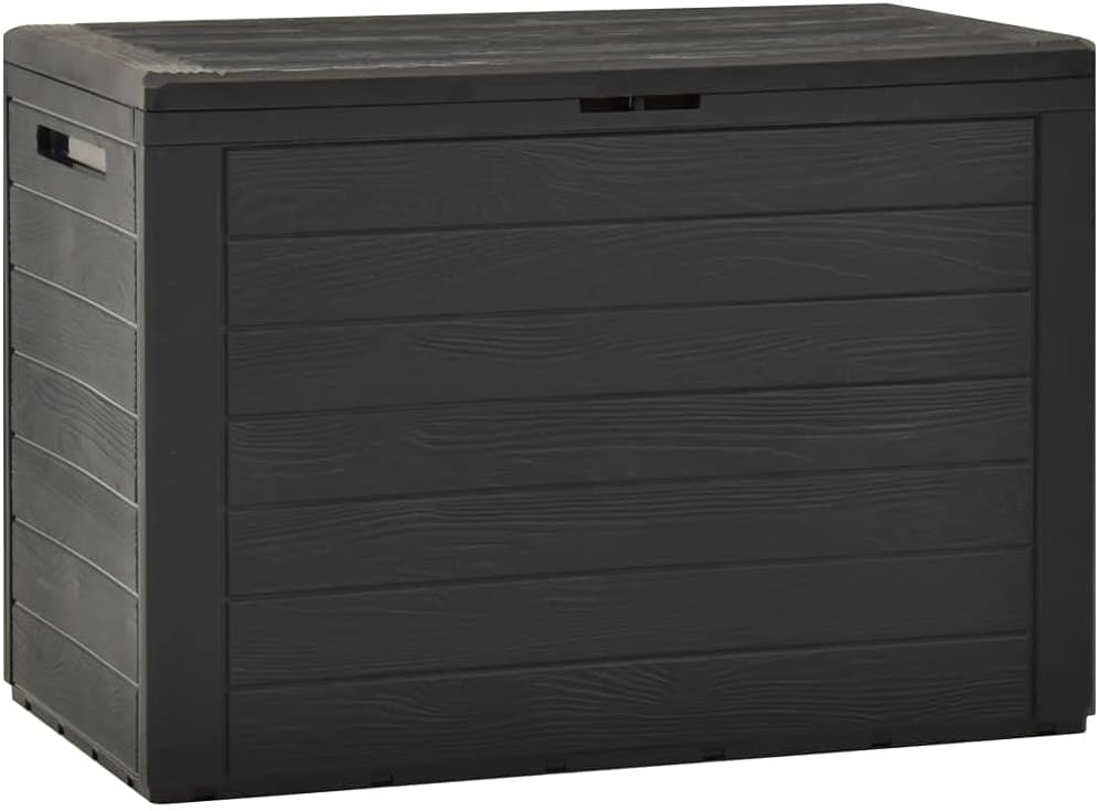 Deck Boxes Outdoor Waterproof, Large Patio Resin Storage Box Bench Indoor/Outdoor Container for Patio Cushions,Garden Storage Box Anthracite 38.7