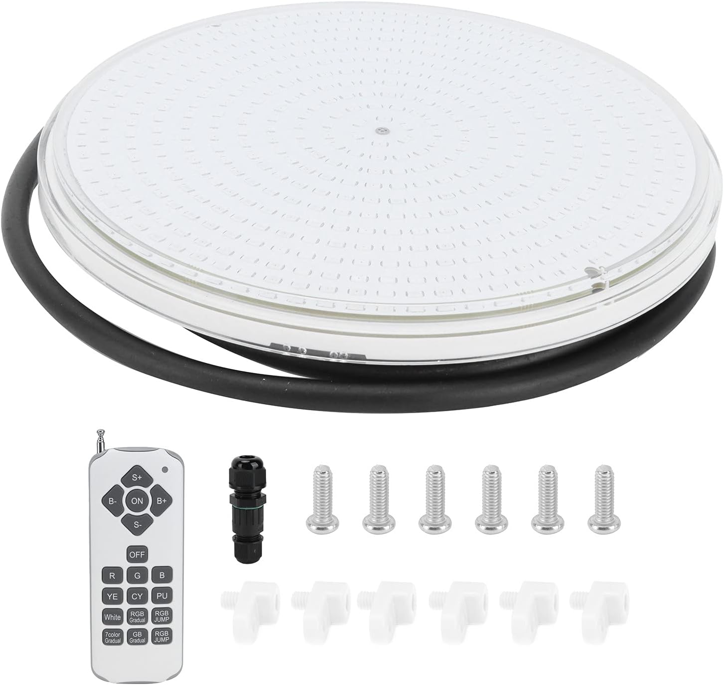 Garosa Pool Light Bulb Replacement 3500LM RGB Colorful Pool Lights Remote Control IP68 Waterproof Light Fixture 12V for Pond Patios Fountain Underwater Lights