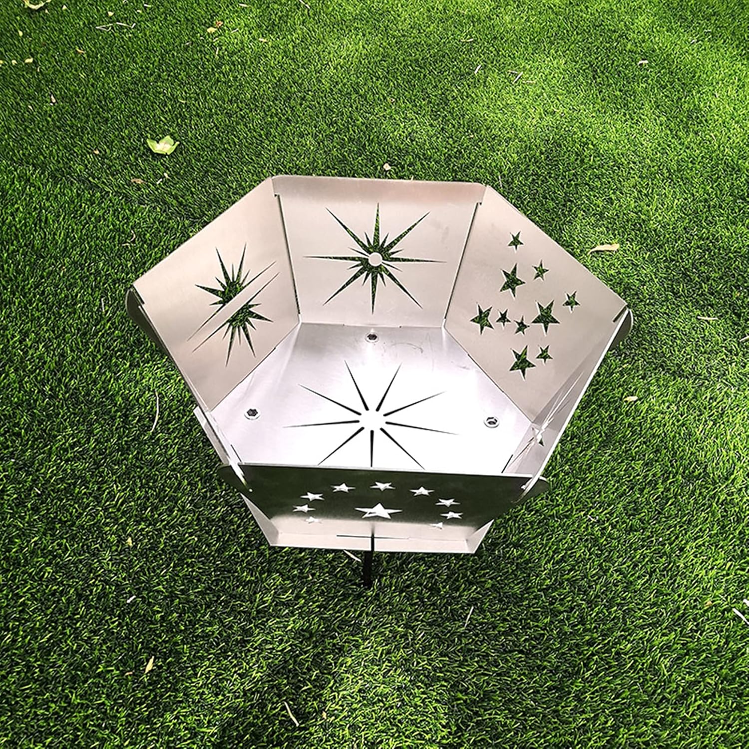 Fire Pit Portable Outdoor Fire Pits, Wrought Iron Bonfire Firepit Bowl, Wood Burning Fireplace BBQ Grill