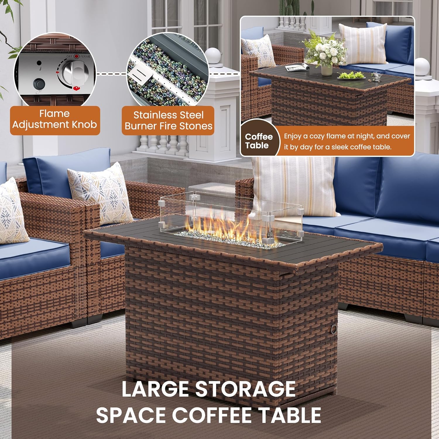 UDPATIO Patio Furniture Set with 44