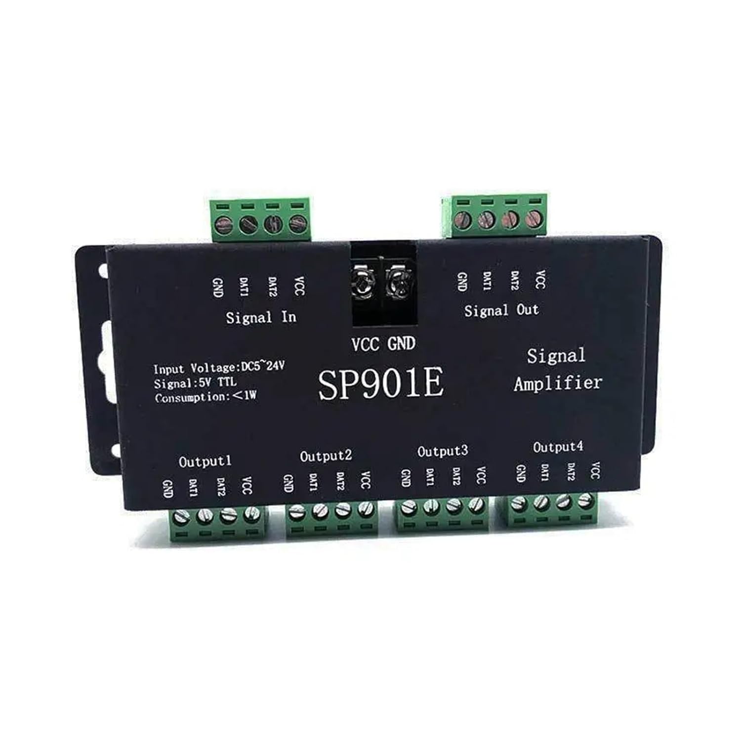 SP901E SPI Signal Amplifier Suitable for WS2812B WS2811 WS2813 Pixel RGB LED Light Strip Signal Repeater addressable Fantasy Ribbon DC 5V-24V