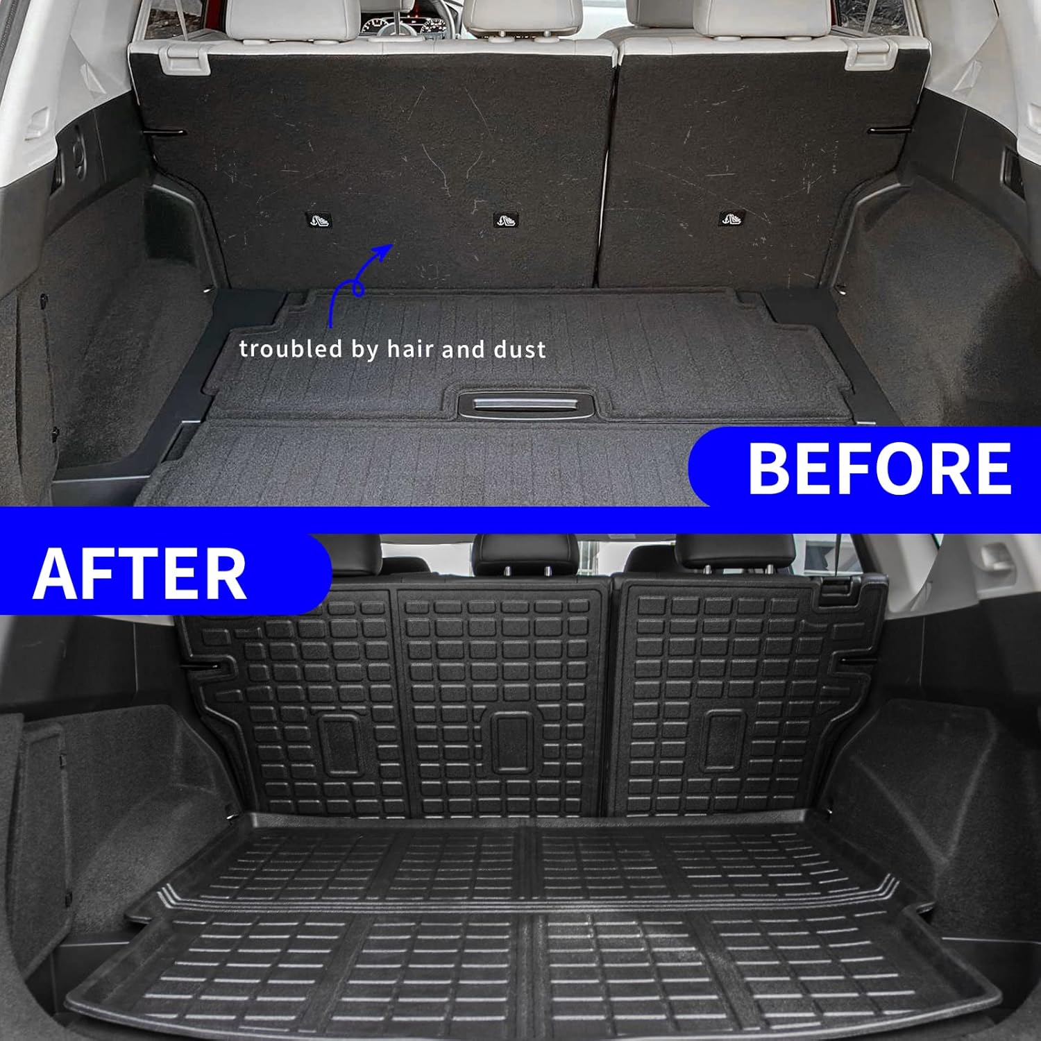 Rongtaod Floor Mats Compatible with 2021-2025 2026 Nissan Rogue Trunk Liner Cargo Mat Cargo Liner Back Seat Cover Protector 2024 Nissan Rogue Accessories (Floor Mats+Backrest Mats+Trunk Mat)