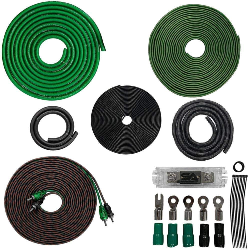 Seismic Audio - SA-AmpWK07-0 Gauge Car Audio Amplifier Installation Wiring Kit - Max 4000 Watt
