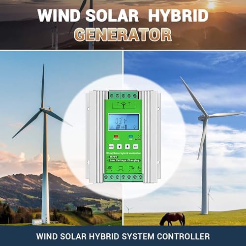 3000W Wind Solar Hybrid Charge Controller, MPPT Boost Regulator for 12V/24V/48V Off-Grid Systems, Ideal for Wind Turbines & Solar Panels, Efficient Battery Charging Solution