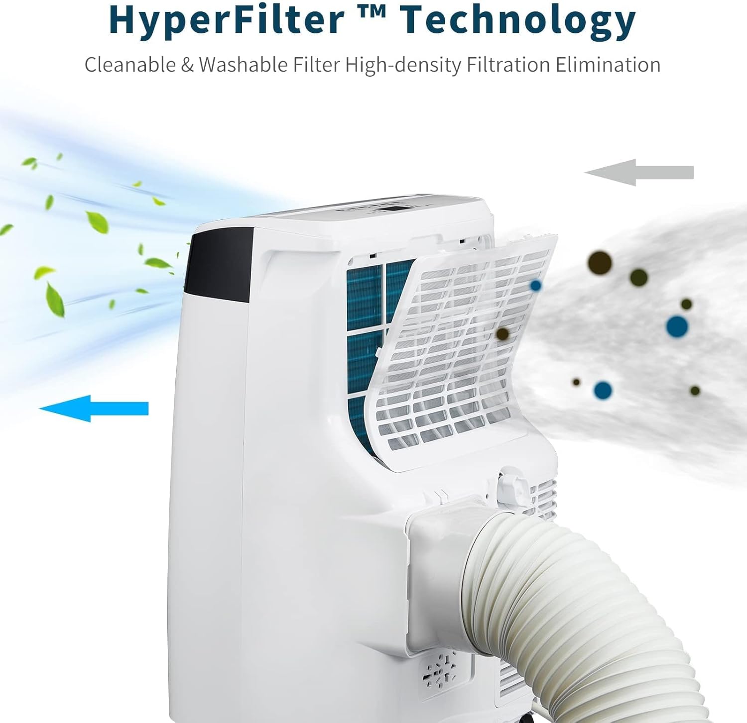 Portable Air Conditioners [High-Efficiency], 10,000 BTU AC Unit for Bedroom with Dehumidifier, Fan, Cooling Modes, Cools Up to 450 Sq. Ft AC Unit, Remote Control, Window Kit, 24-Hour Timer, Easy