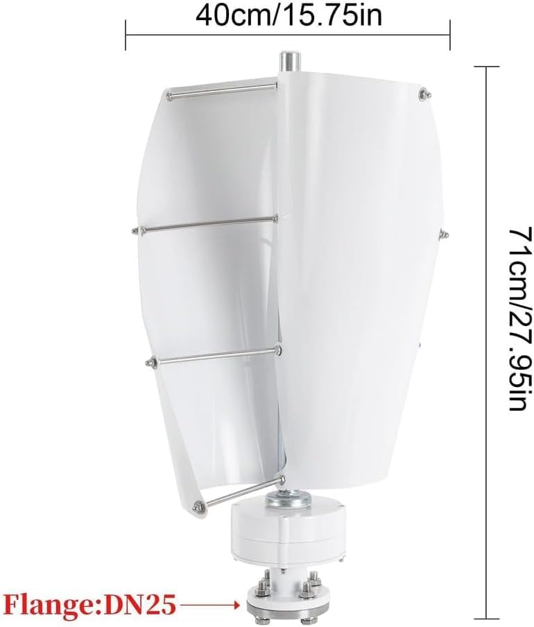 CAJUCA 5000W Vertical 2 Blade Spiral Wind Turbine Generator 12V 24V 48V Free Energy Wind Power Windmill No Noise Solar Wind