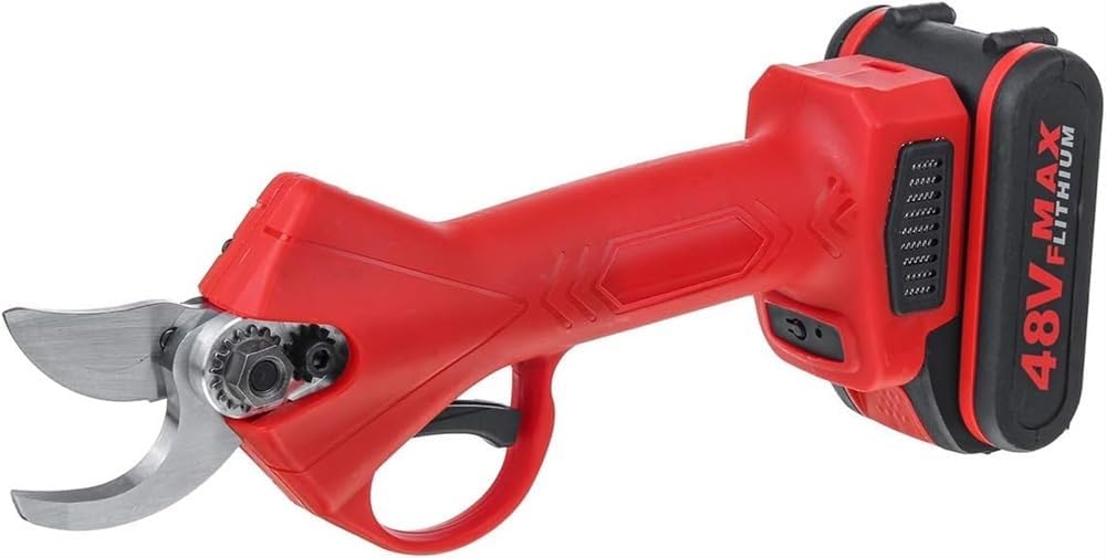 48V Cordless Pruner Electric Pruning Shear Efficient Tree Bonsai Pruning Branches Cutter with 2Pc Lithium-Ion Battery