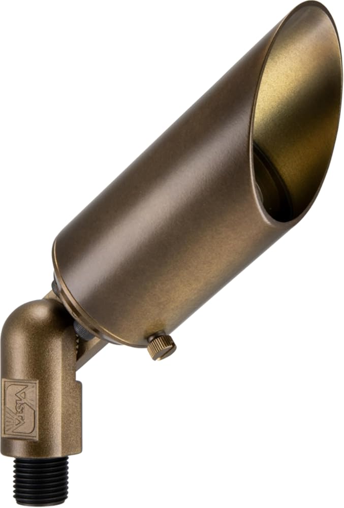 SPW Vista Professional Outdoor Lighting GR-2106-BSO-NL Up Light/Accent Light with Solid Brass Housing & Brass Finish (No MR16 LED Bulb Included)