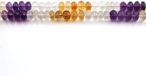 13 inch natural beads strand of 8-10mm faceted round multi gemstone gemstone beads for DIY jewelry - necklace, bracelet, earring, ring.
