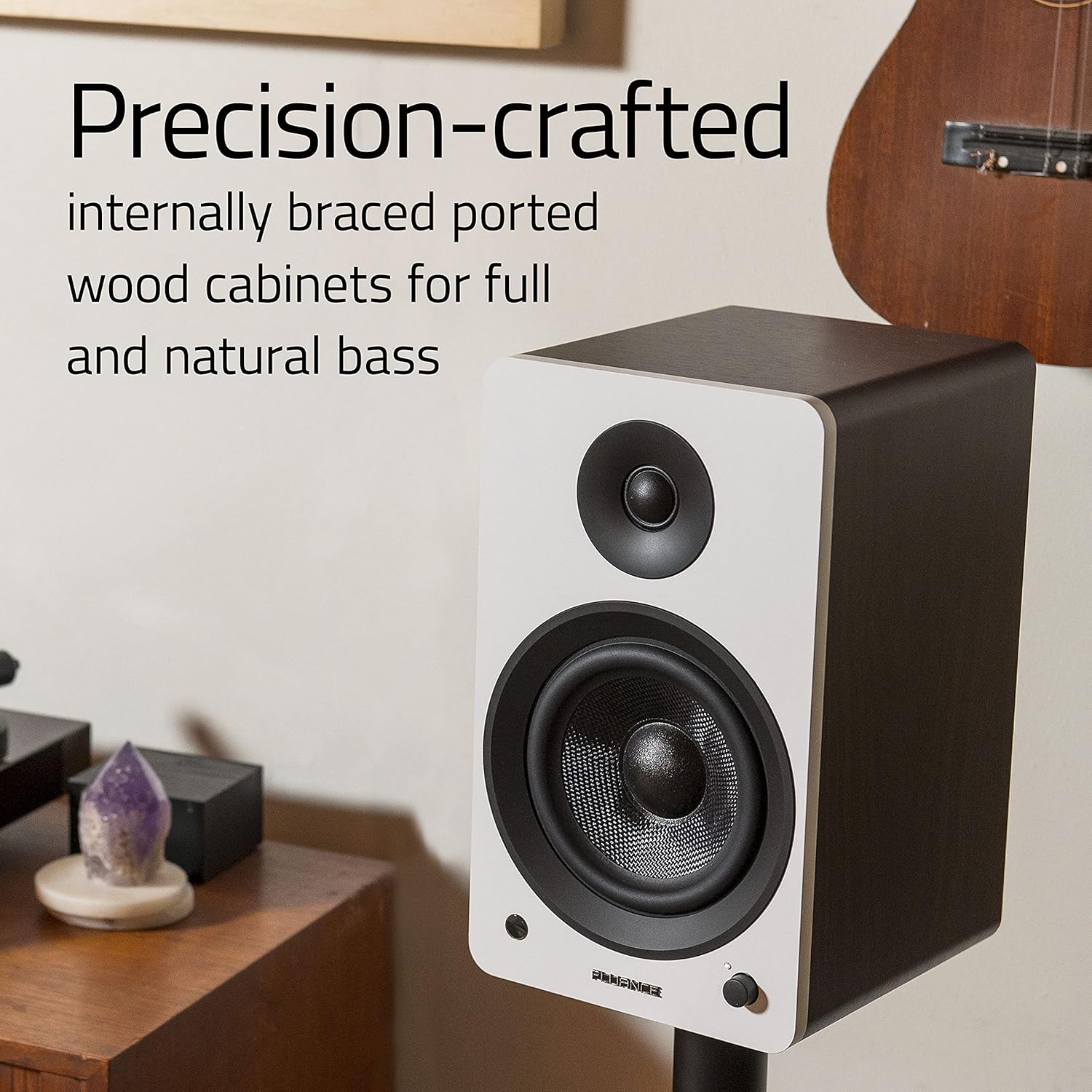 Fluance Ai61 Powered 2-Way 2.0 Stereo Bookshelf Speakers with 6.5