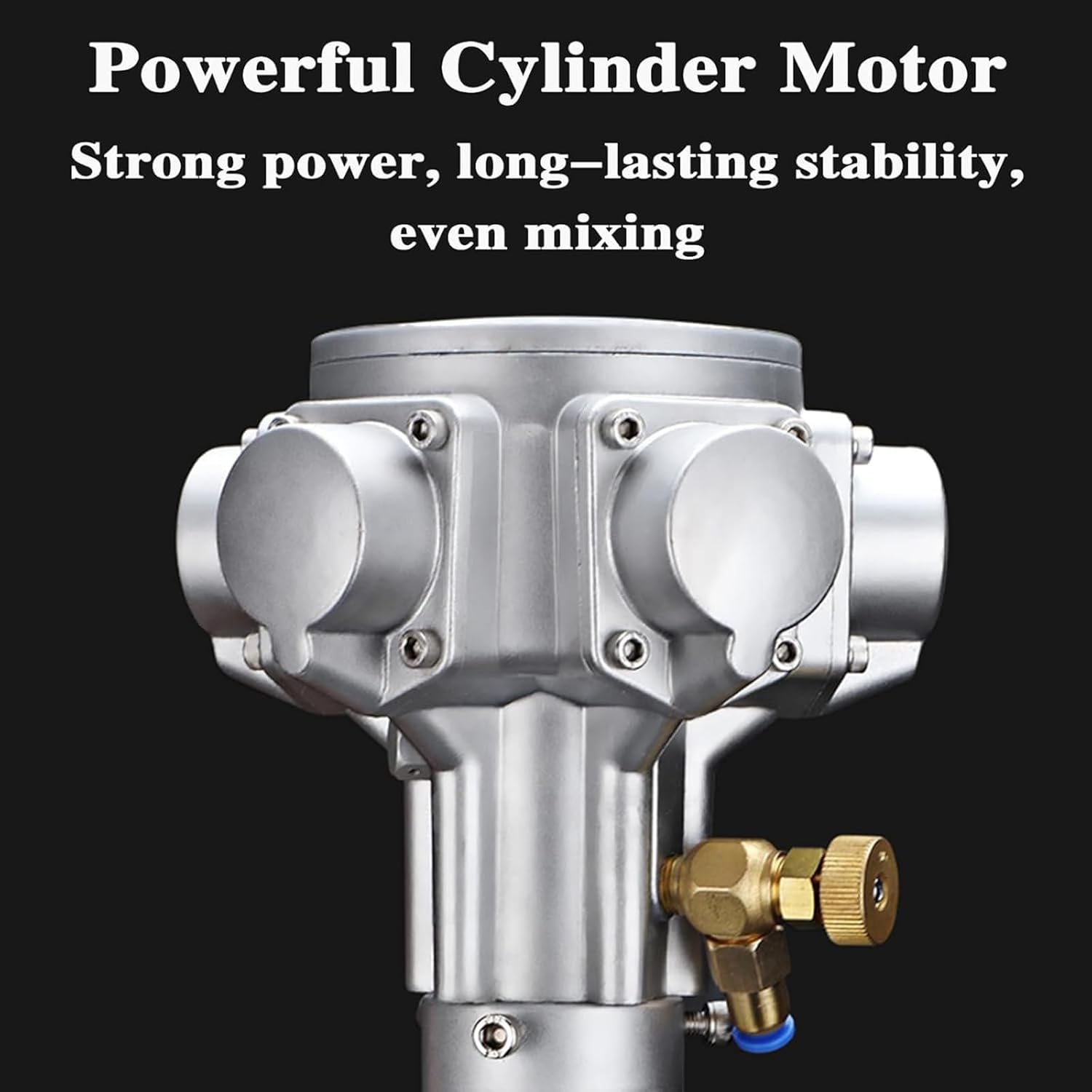 1 Gallon Pneumatic Mixer, 1/8HP Desktop Vertical Coatings Mixing Machine, Working Pressure: 0.1-0.8mpa/Speed: 0-4800r/min/Impeller Diameter: 6cm, for Food, Paint