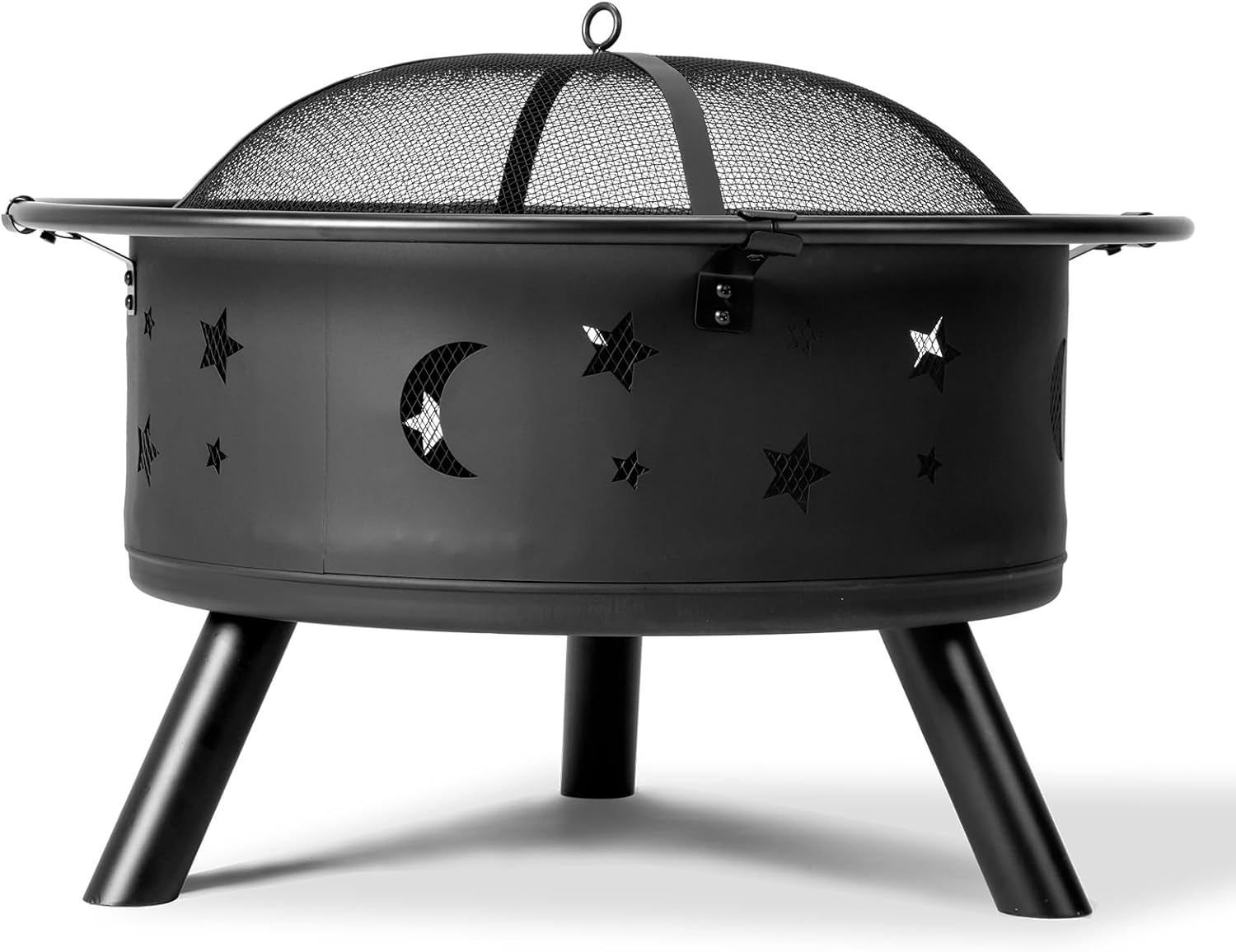 Fire Pit 30in Fire Pits for Outside Wood Burning Outdoor Fireplace with Spark Screen, Poker for Bonfire Patio Backyard Garden Picnic