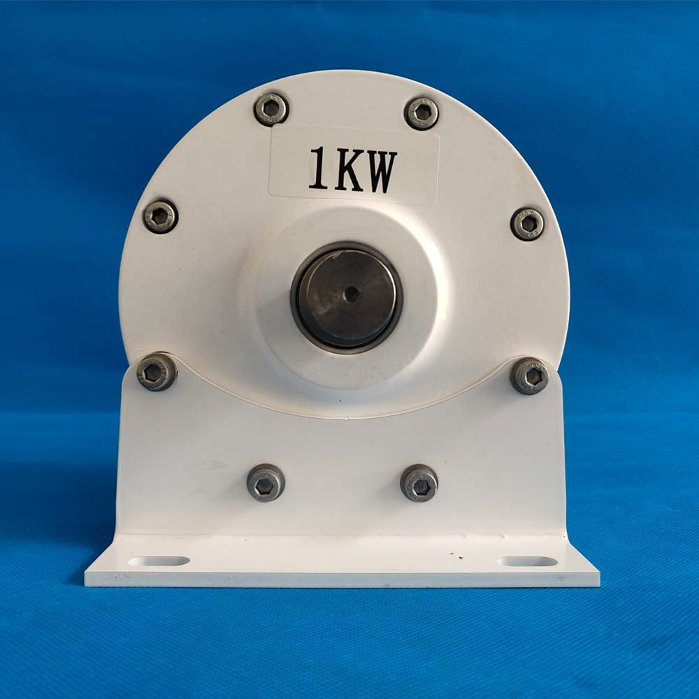 Wind Turbine, 1kw-10kw Low Speed Gearless Permanent Magnet Generator 24V 48V AC Alternators Use for Wind Water(with Base,24V_1500W 500RPM)