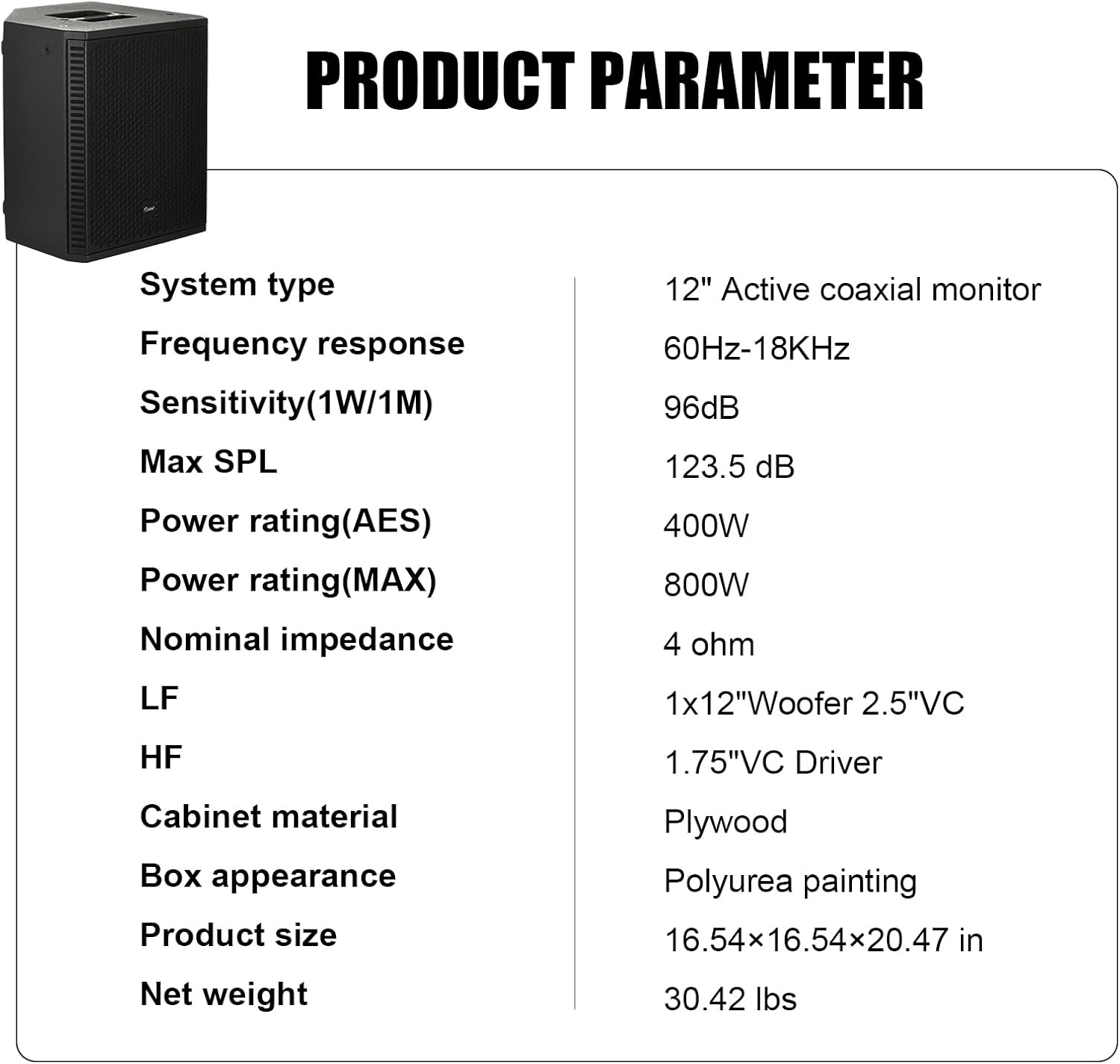 EXOTON B-12 Powered PA Speaker - 12