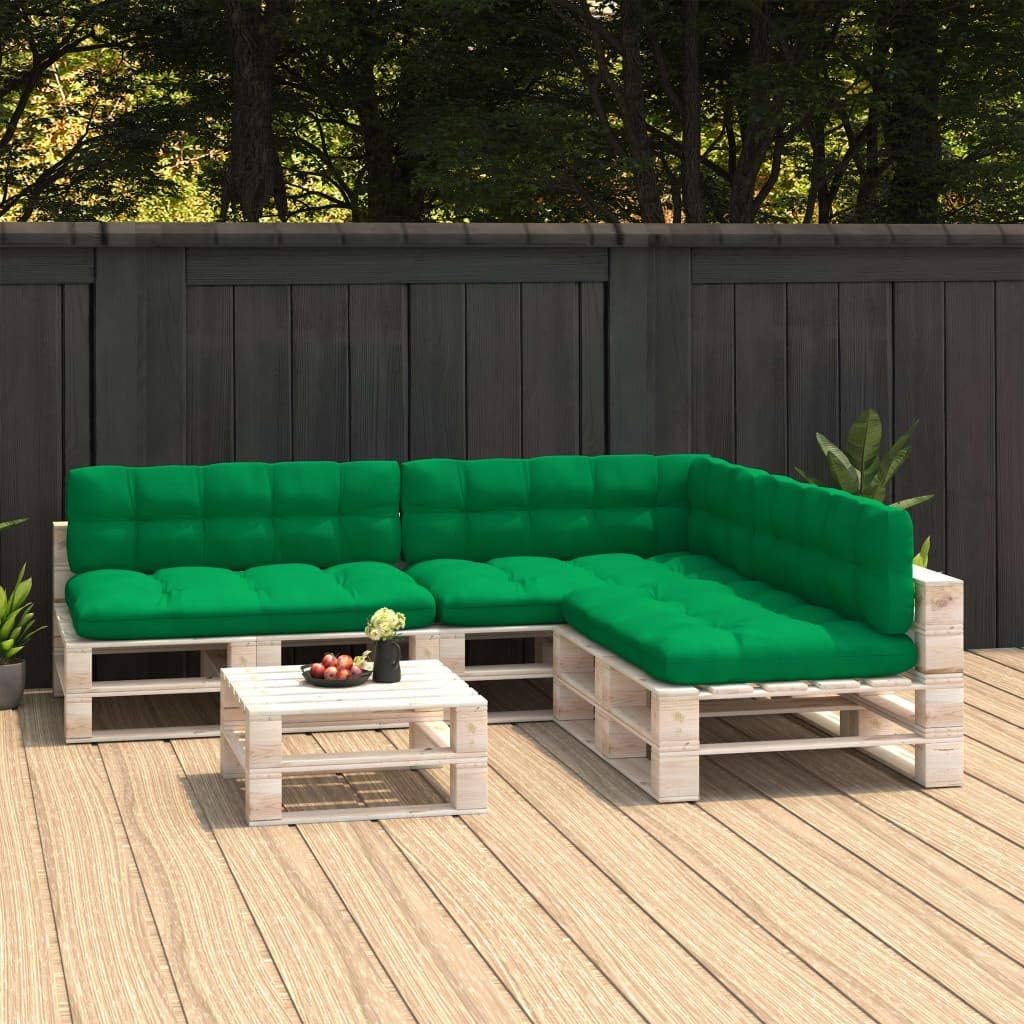 Pallet Sofa Cushions 7 pcs Green,Comfortable Patio Sofa Cushions with Brilliant Color for Indoor and Outdoor Decor Patio Furniture Accessories, Cushions