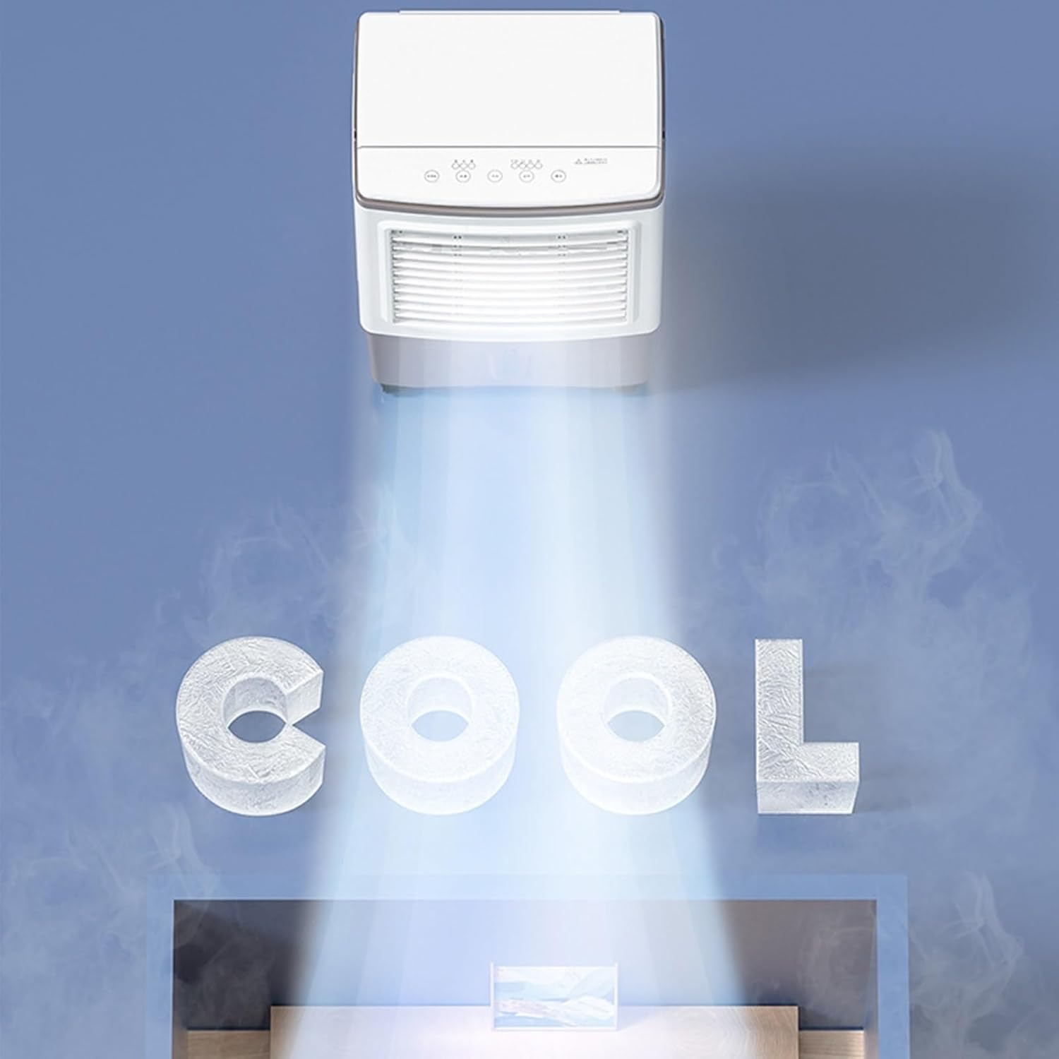 Portable Air Conditioner, Oscillating Tower Fan with Remote, Evaporative Air Cooler with 3 Wind Speeds, Cooling Fan Air Conditioner for Room Office(B)