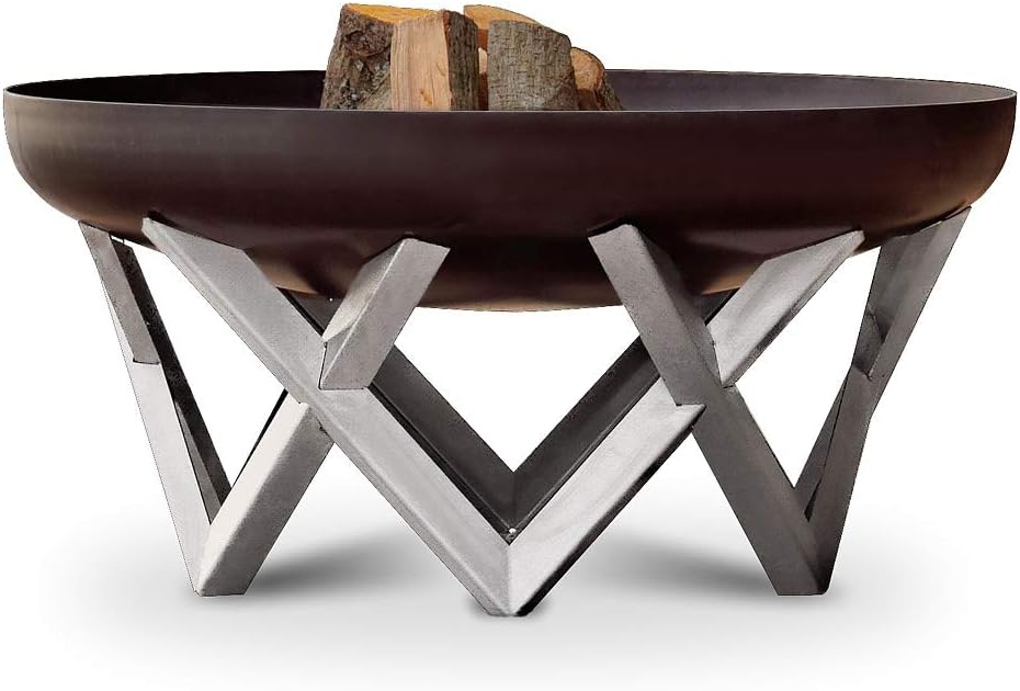 Curonian 63Rock 0.126 in. Vingis Stainless Steel Wood Burning Fire Pit