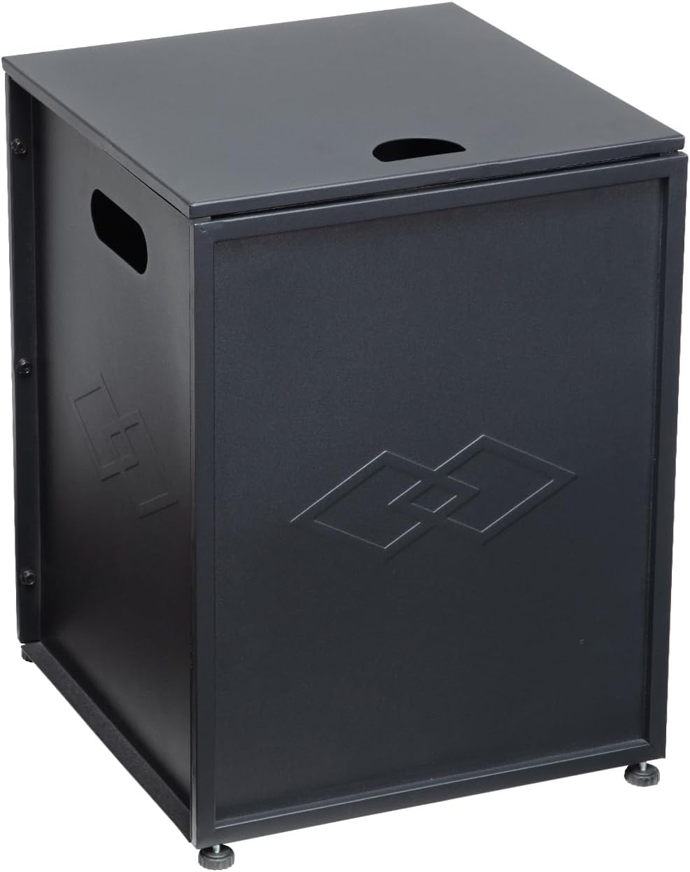 16‘’ Wide Outdoor Propane Tank Cover - 20 Lbs Tank Side Table with Storage, Dual Function for Gas Fire Pit, Grill, Griddle & Stoves Portable Design with Handles